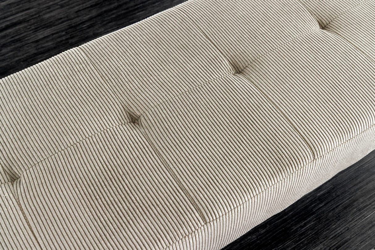 Bank BOUTIQUE 100cm Cord hellgrau