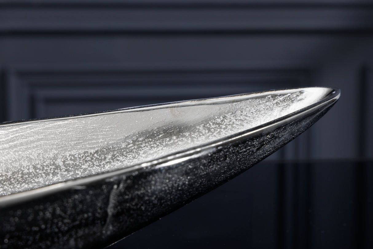 Dekoschale SILVER LEAF 80cm antik silber Aluminium