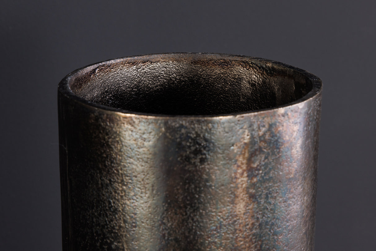 Vase PRECIOUS 50cm Hammerschlageffekt schwarz gold