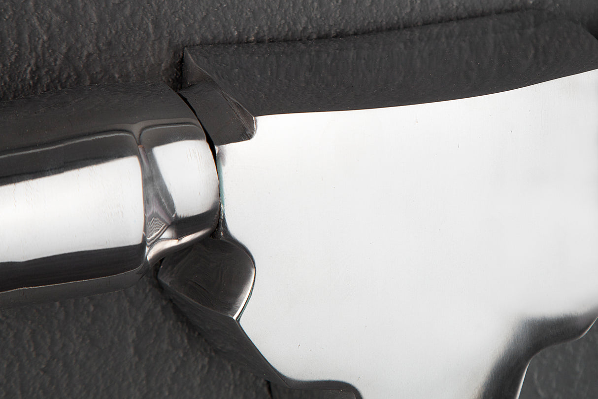 Wall Decoration coatrack BULL 100cm aluminium silver