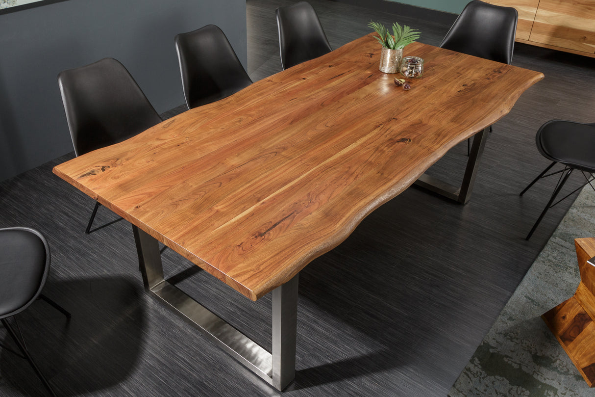 Dining table MAMMUT 180cm 35mm table top acacia wood natural