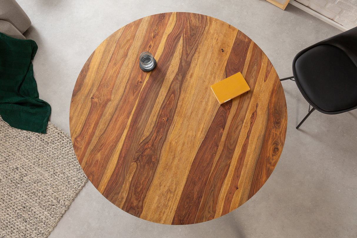 Dining table MAKASSAR Ø 120cm round sheesham wood natural