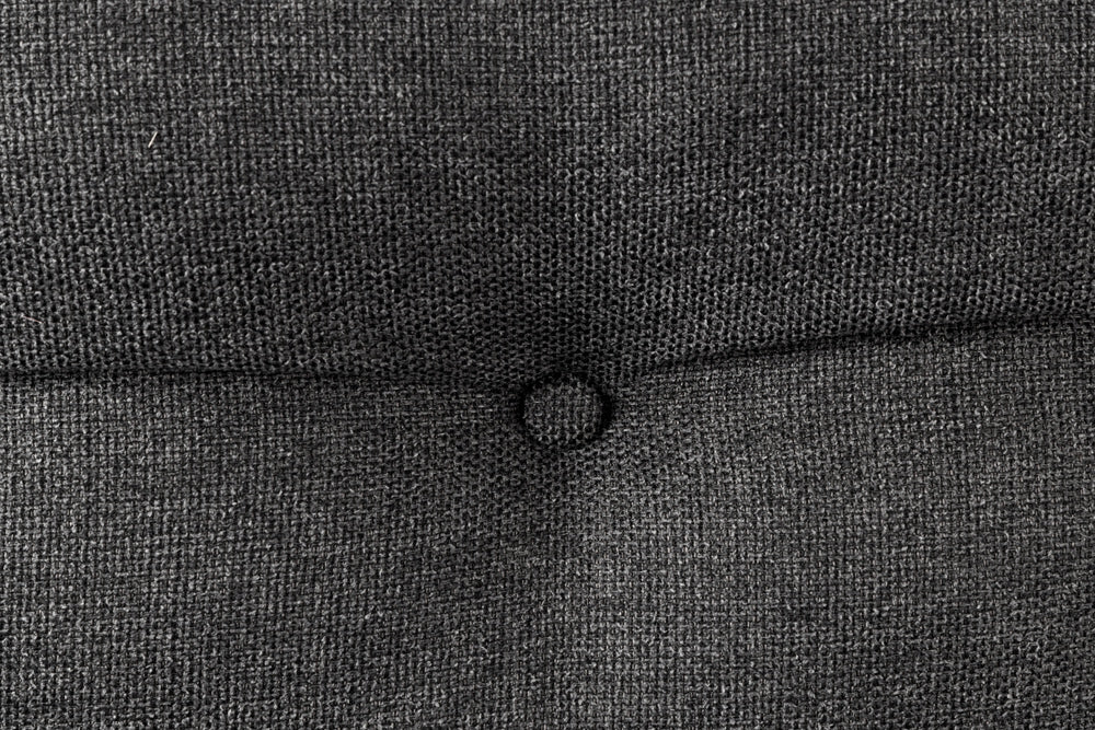 Bench BIG GEORGE 160cm flat woven fabric spring core velvet anthracite