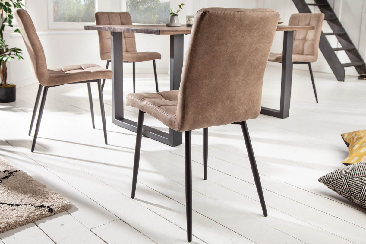 Stuhl MODENA Mikrofaser antik taupe