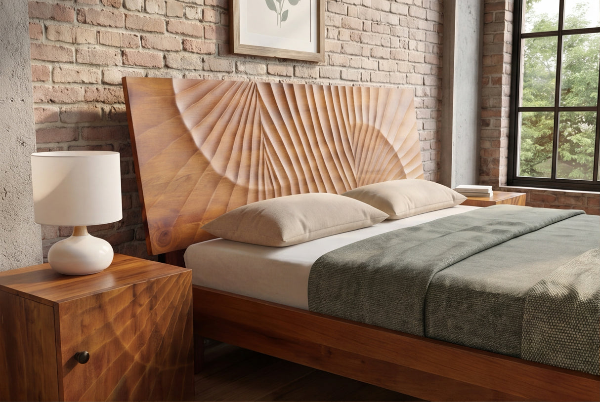 Bett SCORPION 180x200cm Mangoholz braun