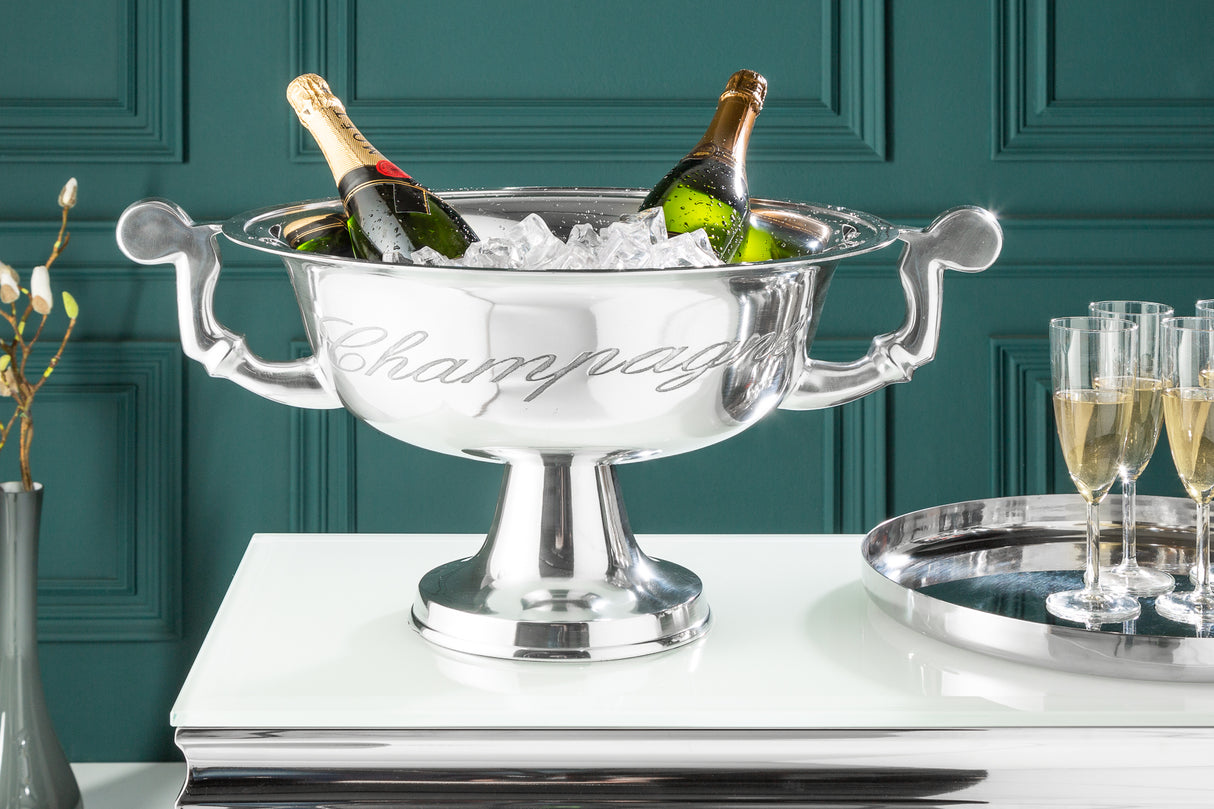 Champagne bucket CHAMPAGNE 40cm aluminium silver