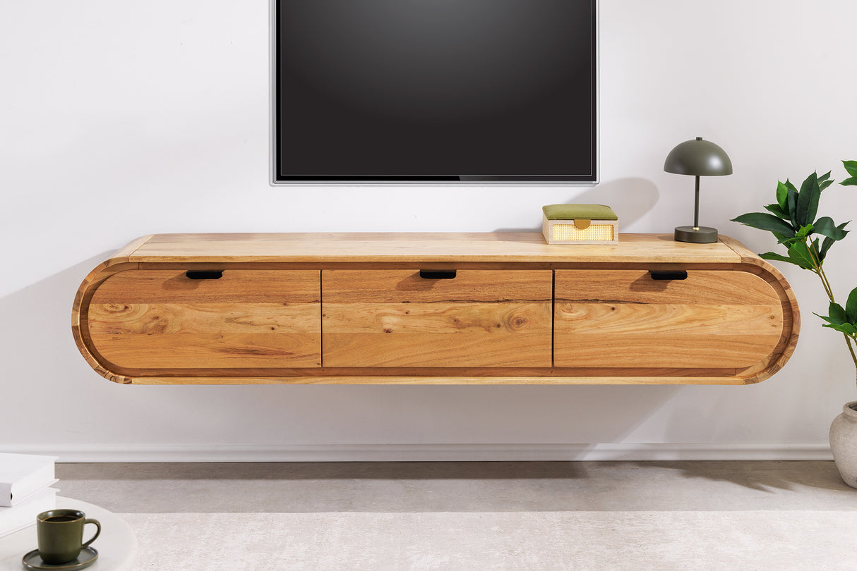 TV-Board ORGANIC 160cm hanging acacia wood natural