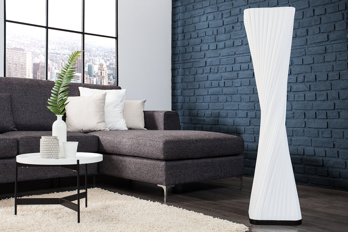 Floor lamp PARIS 120cm helix shaped white