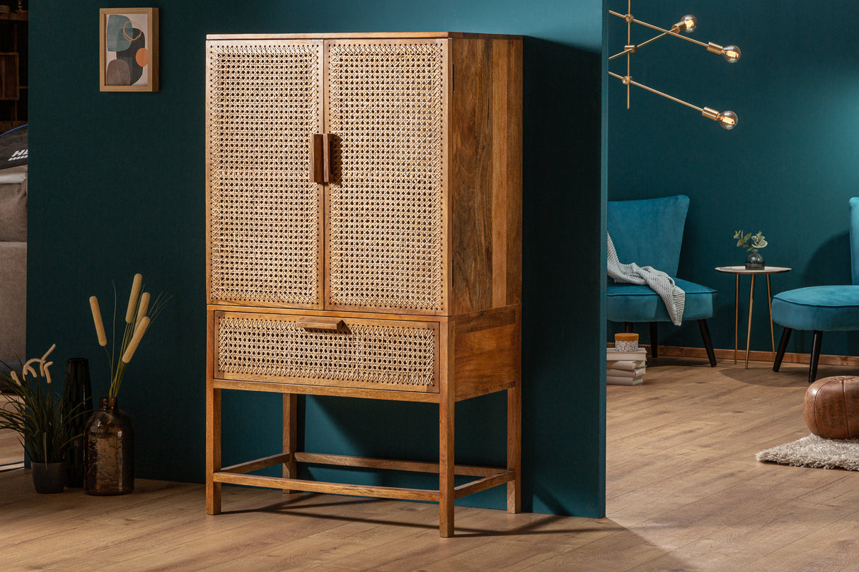 Highboard BAMBOO LOUNGE 140cm mango and bamboo