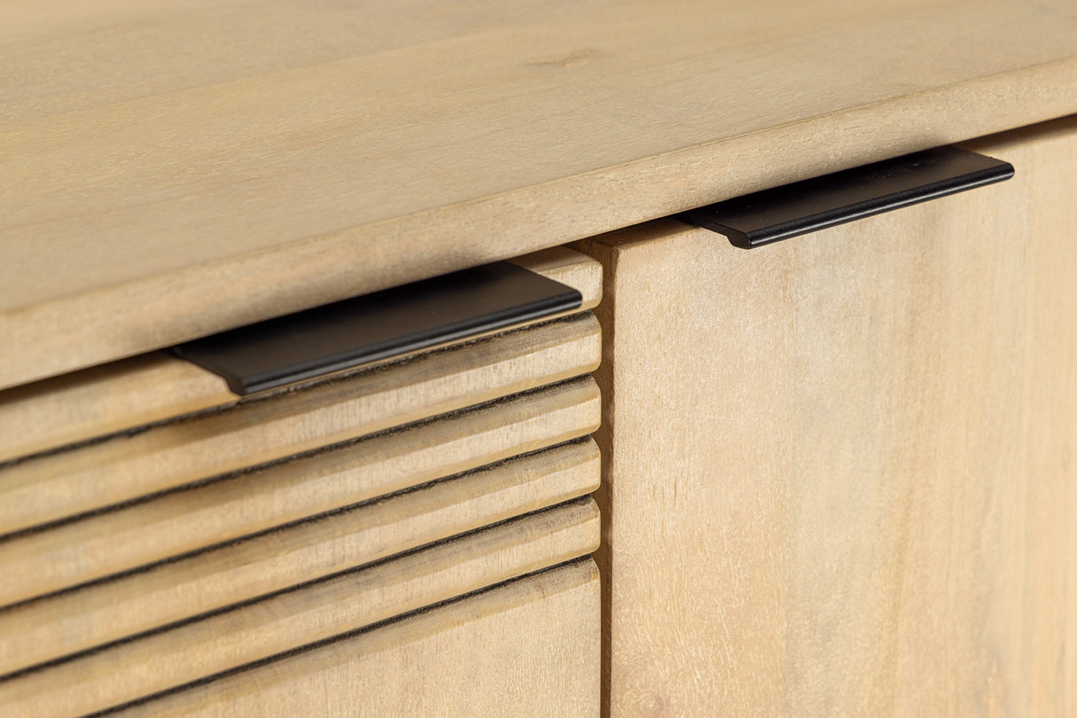 Bar cabinet ART DECO 140cm 3D mango wood whitewashed