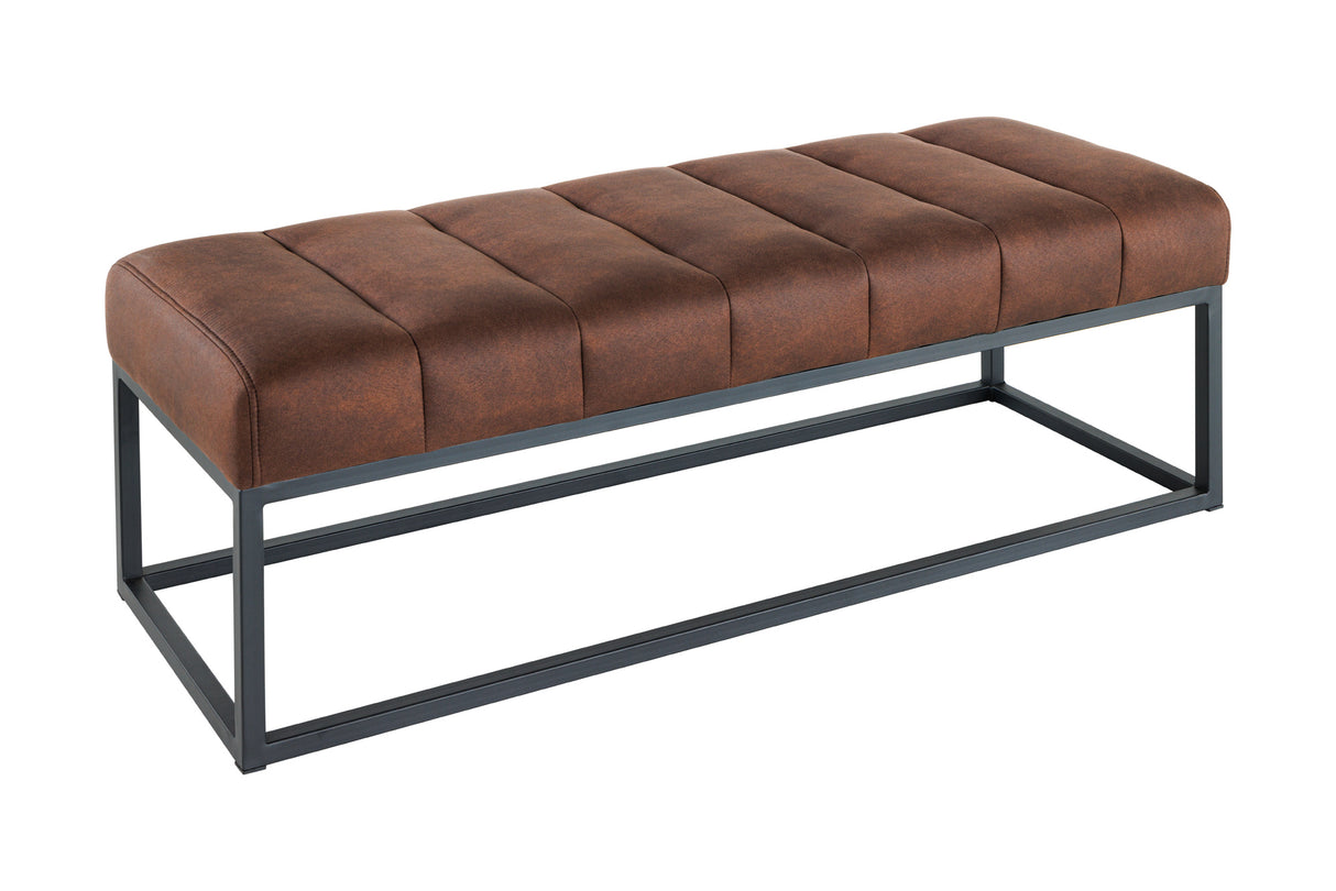 Bench PETIT BEAUTÉ 110cm microfibre antique brown
