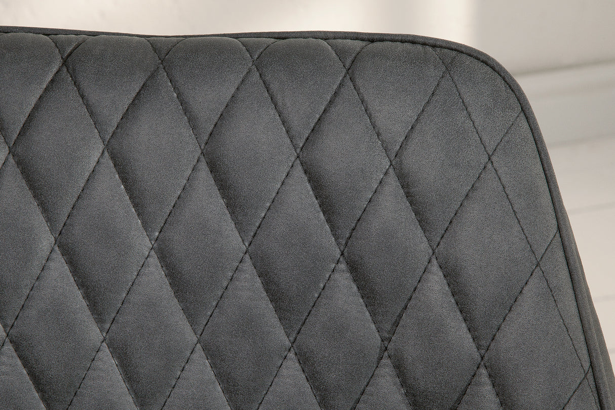 Chair PALERMO with armrests microfibre anthracite