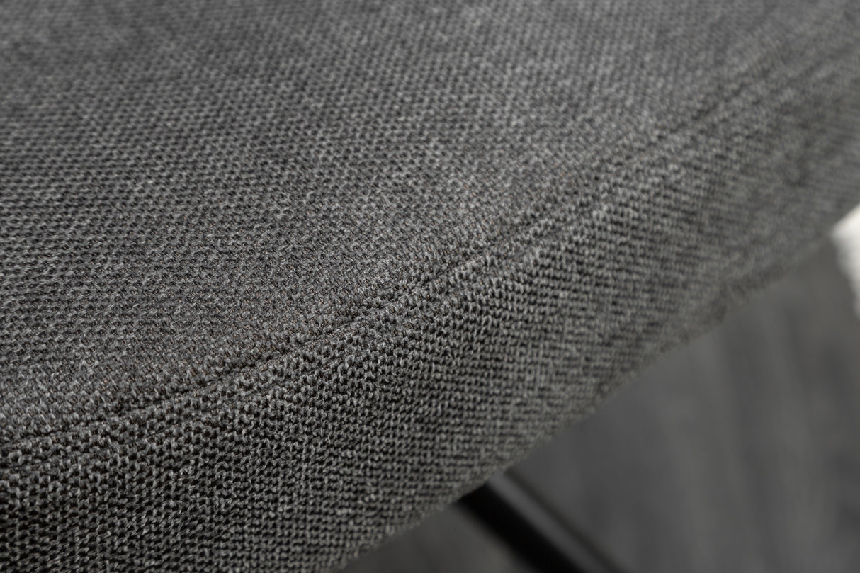 Swivel chair BIG GEORGE with armrests flat woven fabric anthracite rotatable