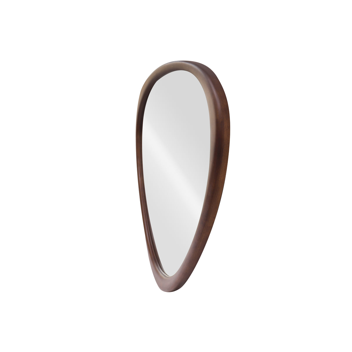 Wall mirrow ORGANIC 65cm massive wood walnut wood look