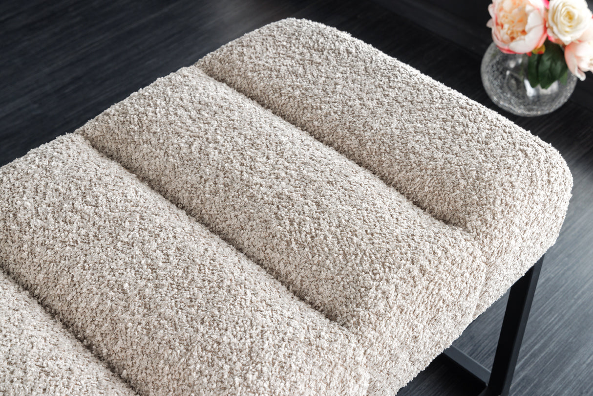 Bench PETIT BEAUTÉ 110cm bouclé champagne greige