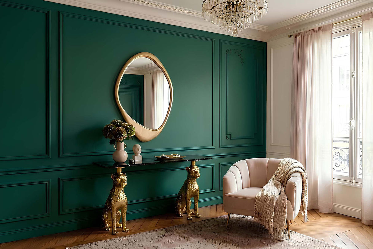 Wall mirror ORGANIC 90cm gold