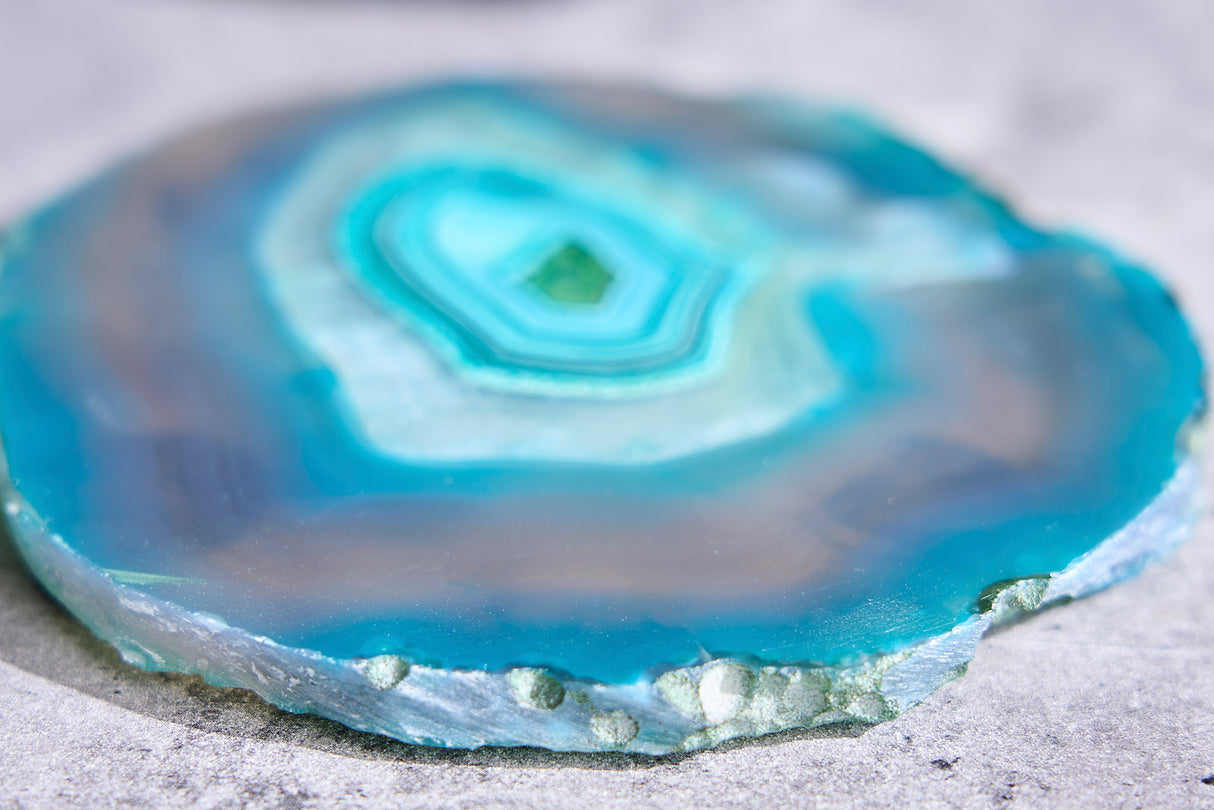 Trivet ACHAT 12cm set of 4 agate green