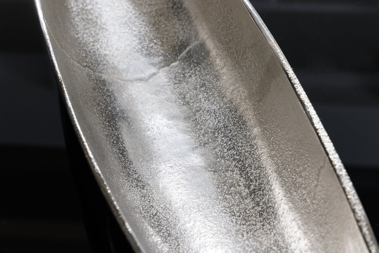 Dekoschale SILVER LEAF 80cm antik silber Aluminium