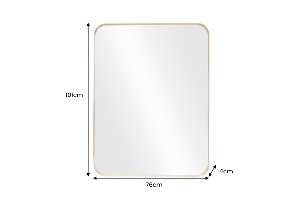 Wandspiegel AMSTERDAM 100 cm Aluminium Gold
