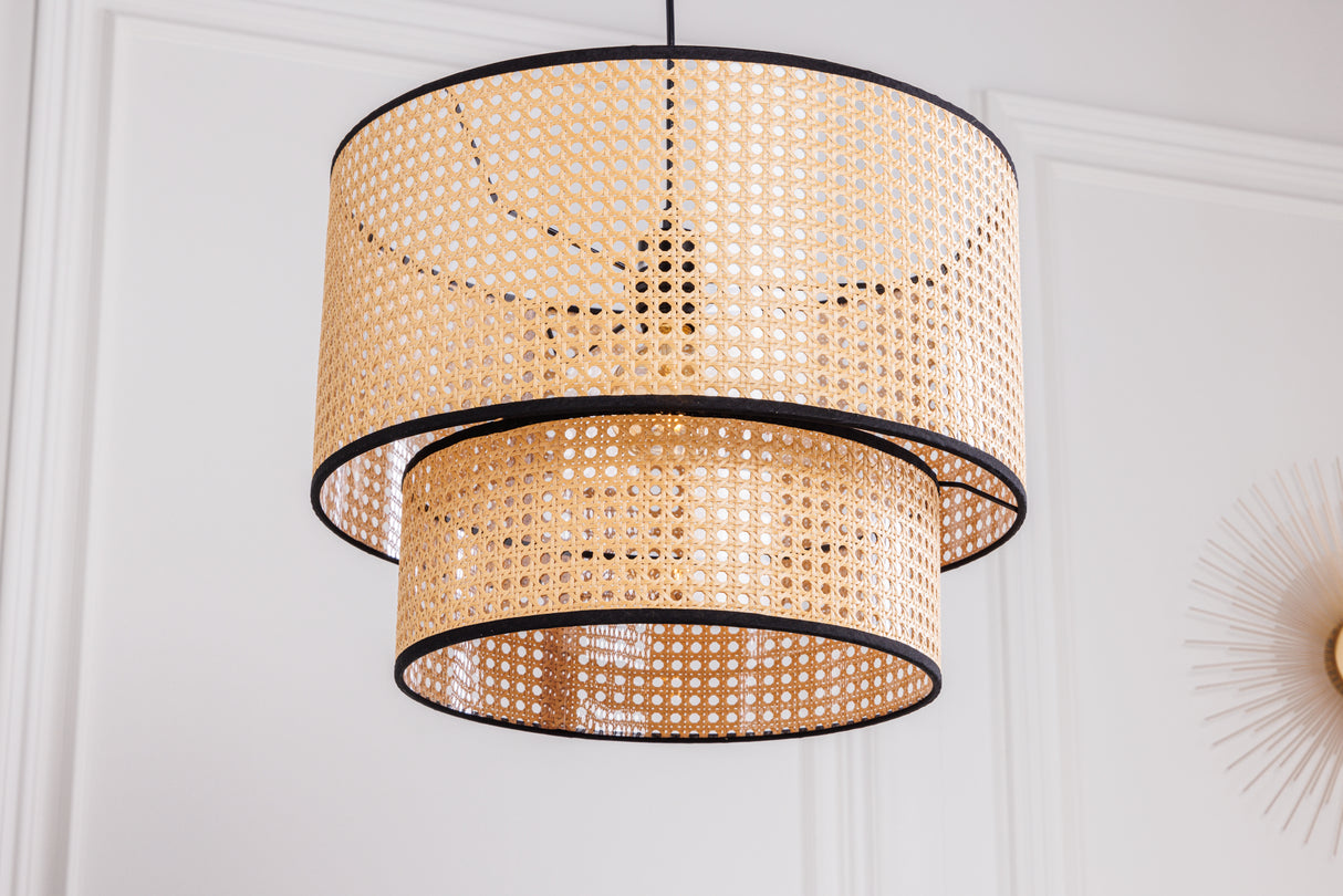 Pendant lamp WIENER GEFLECHT 45cm black edge