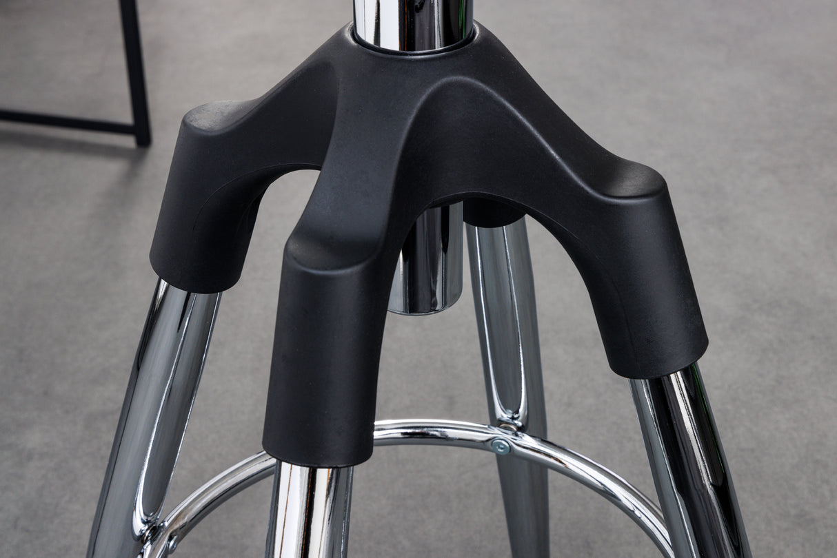 Barhocker INDUSTRIAL 73-81cm verchromtes Metall silber