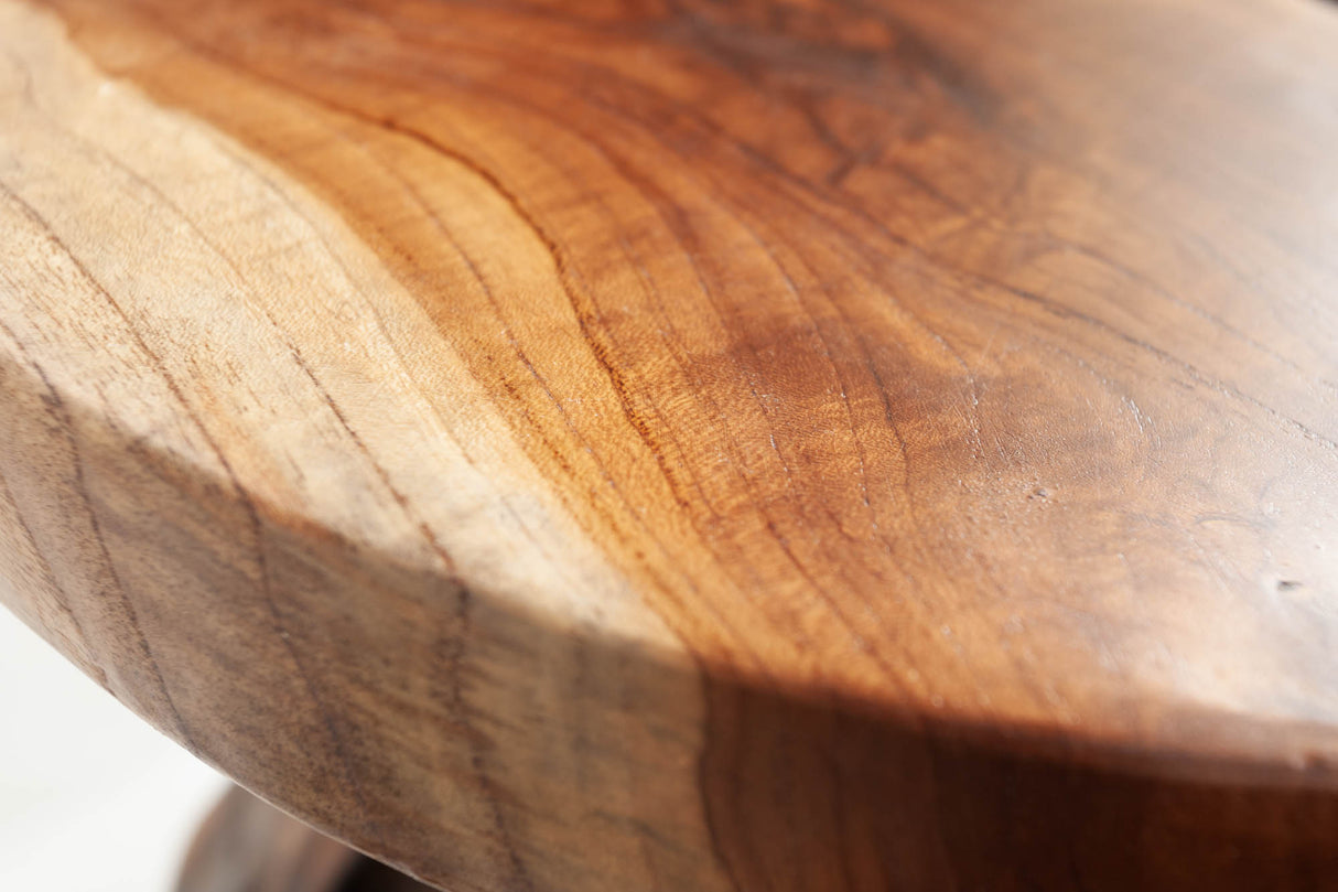 Stool side table ROOT 40cm massive teak wood