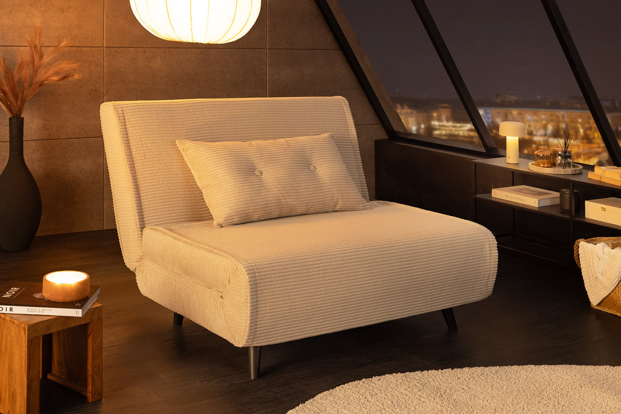 Schlafsessel SMART MULTIFUNCTION 100cm Cord beige