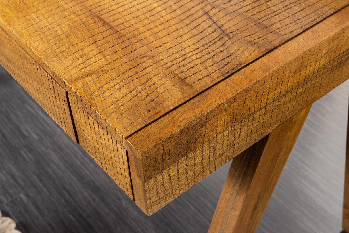 Davenport MONSOON 120cm Mangoholz natur mit Sägespuren