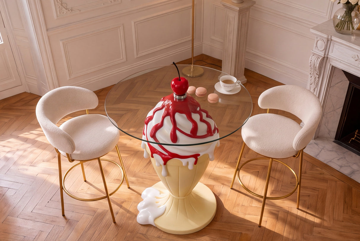 Bistrotisch SWEET SOCIETY Soft Pop 90cm pastellgelb weiß