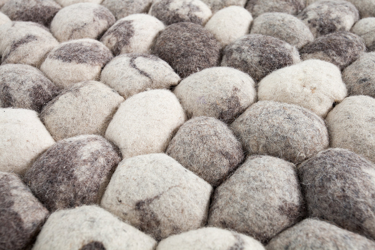 Carpet ORGANIC LIVING 200x120cm wool felt grey