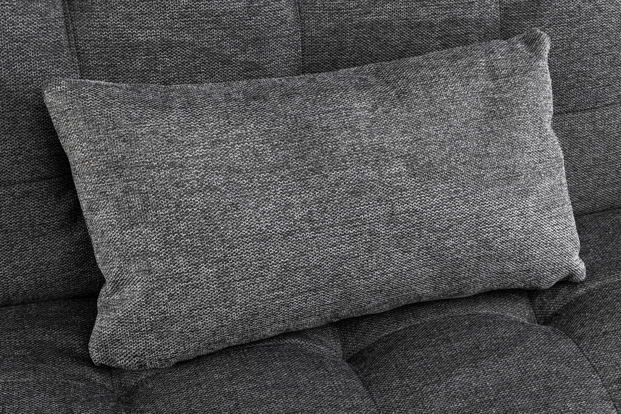 Sofa bed JAZZ 195cm 3-seater textured fabric grey