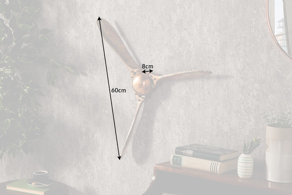 Wanddeko Propeller SCREW 60cm Kupfer meliert