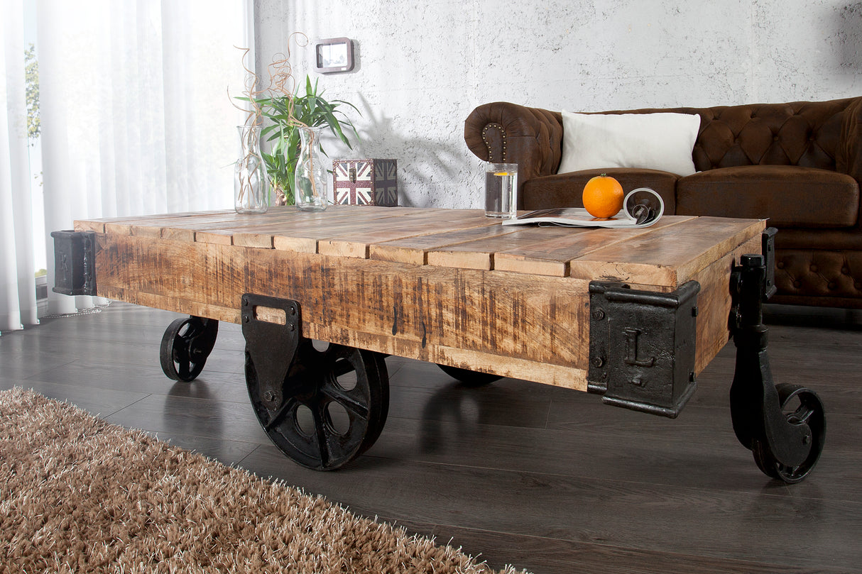 Coffee table RAILWAY 110cm mango wood