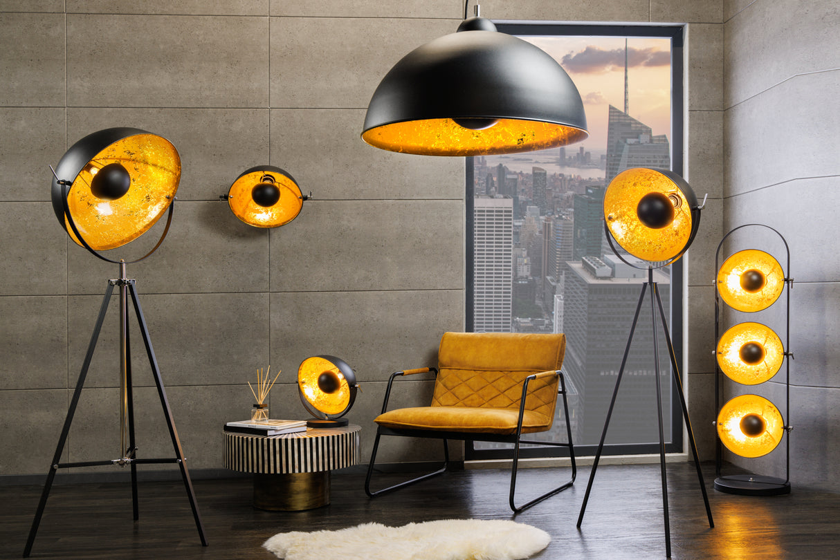 Pendelleuchte STUDIO 55cm schwarz gold