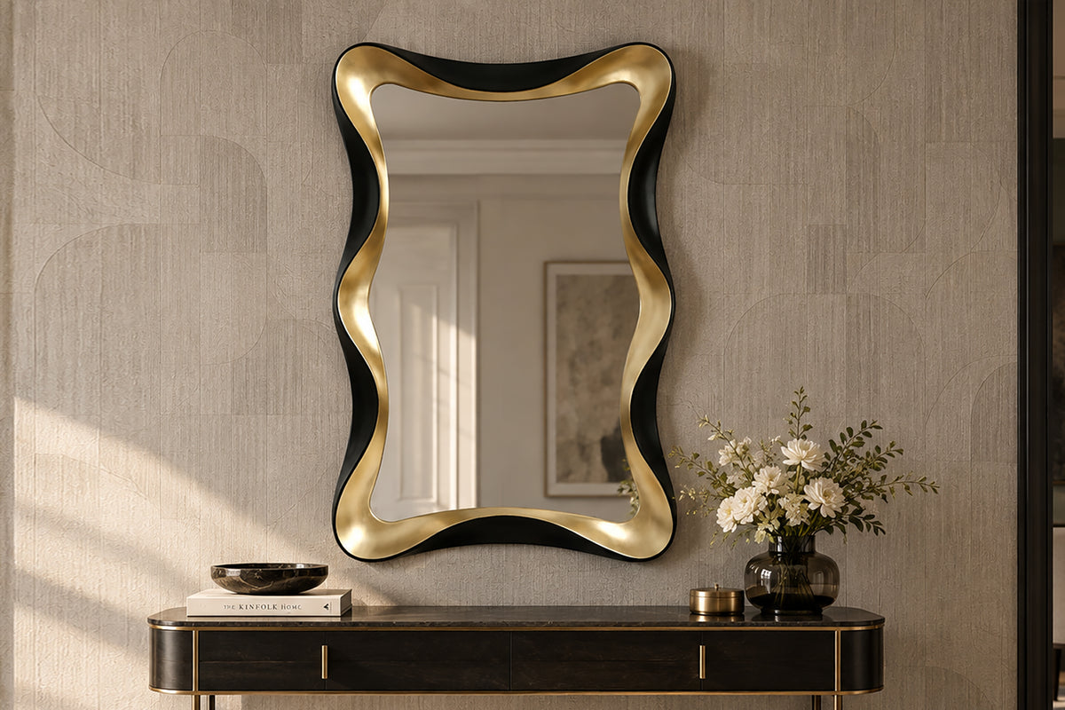 Wandspiegel ALICE 120 cm schwarz gold