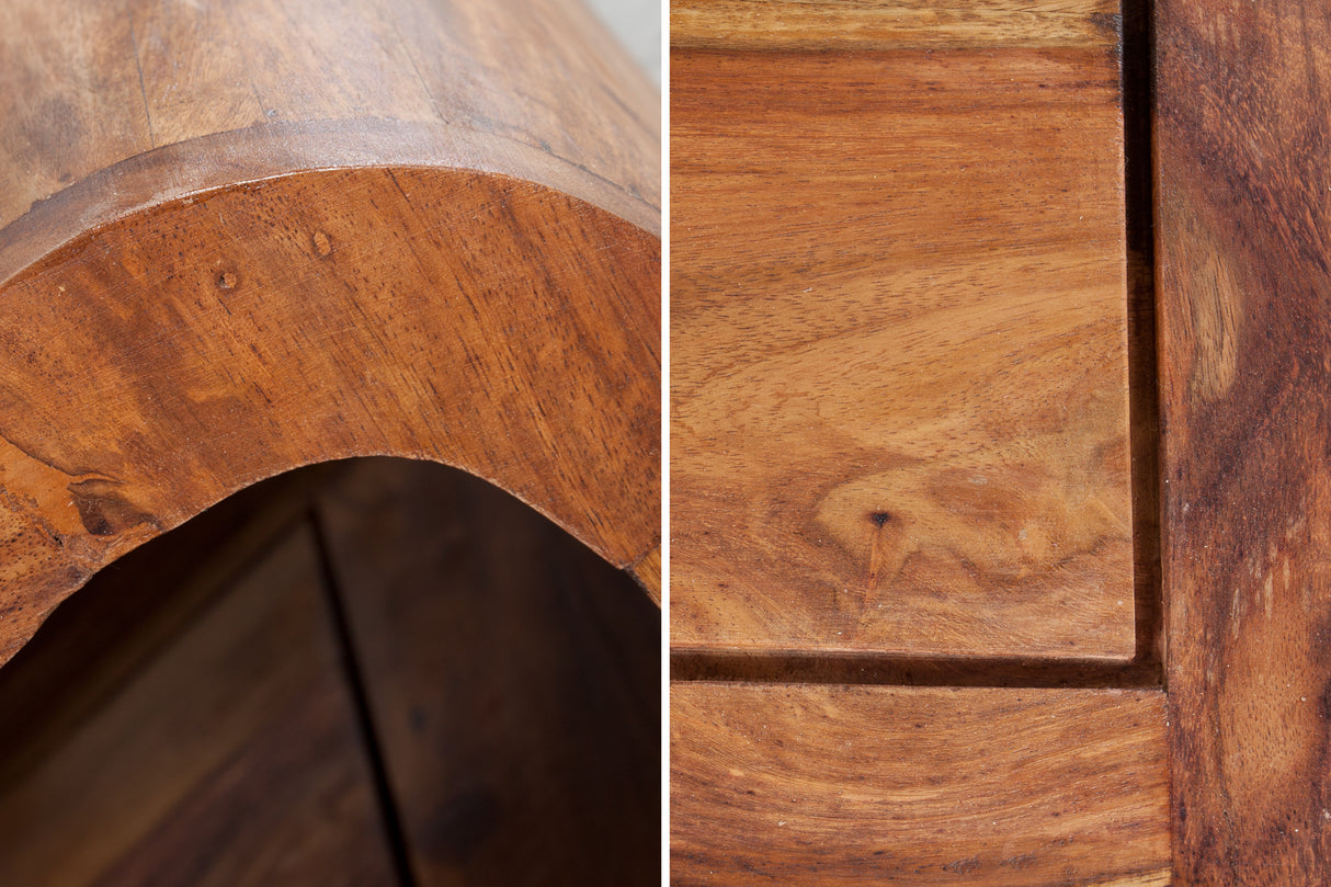 Couchtisch CURVED 100cm Sheesham Holz
