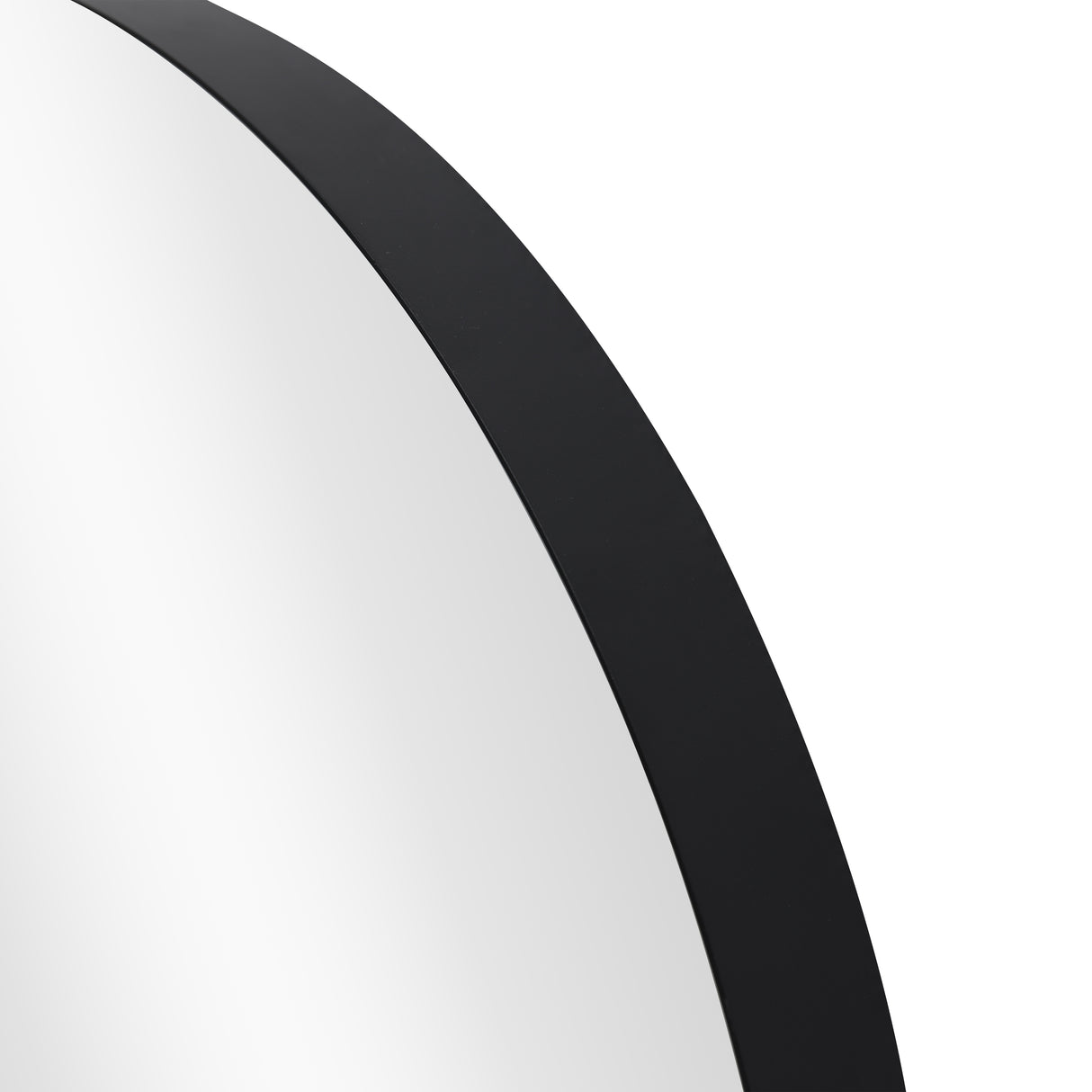 Wandspiegel PORTRAIT 60 cm rund Aluminium schwarz