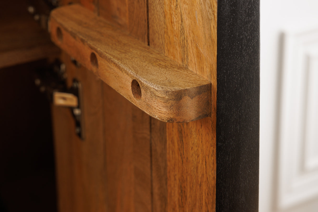 Highboard VOODOO 120cm mango wood brown black white