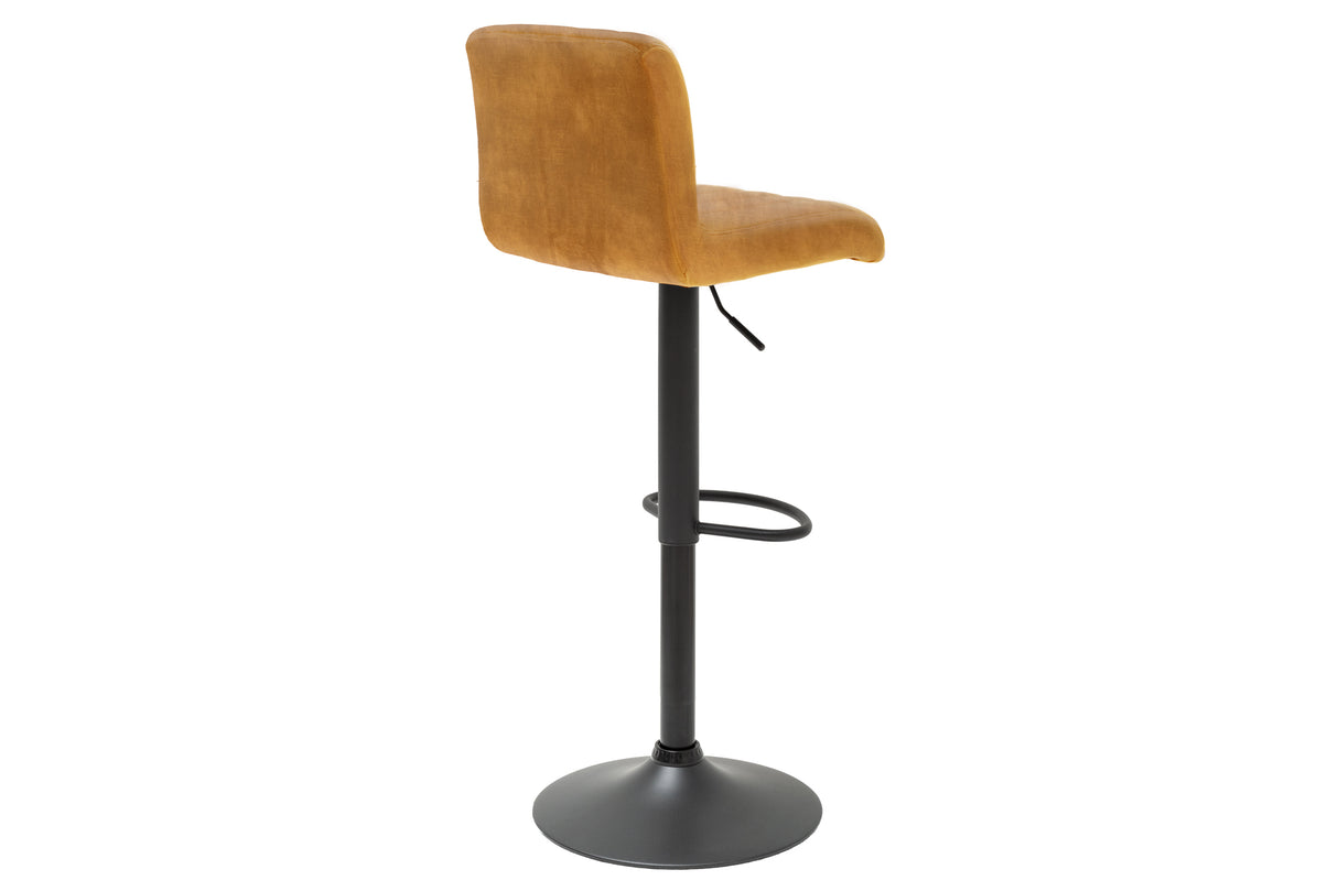 Barhocker PORTLAND 88-109cm Samt senfgelb