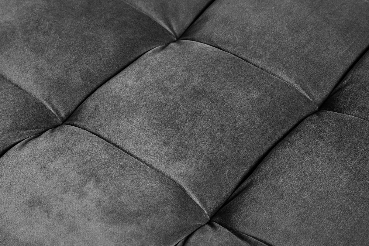 Hocker COZY VELVET 80cm samtgrau