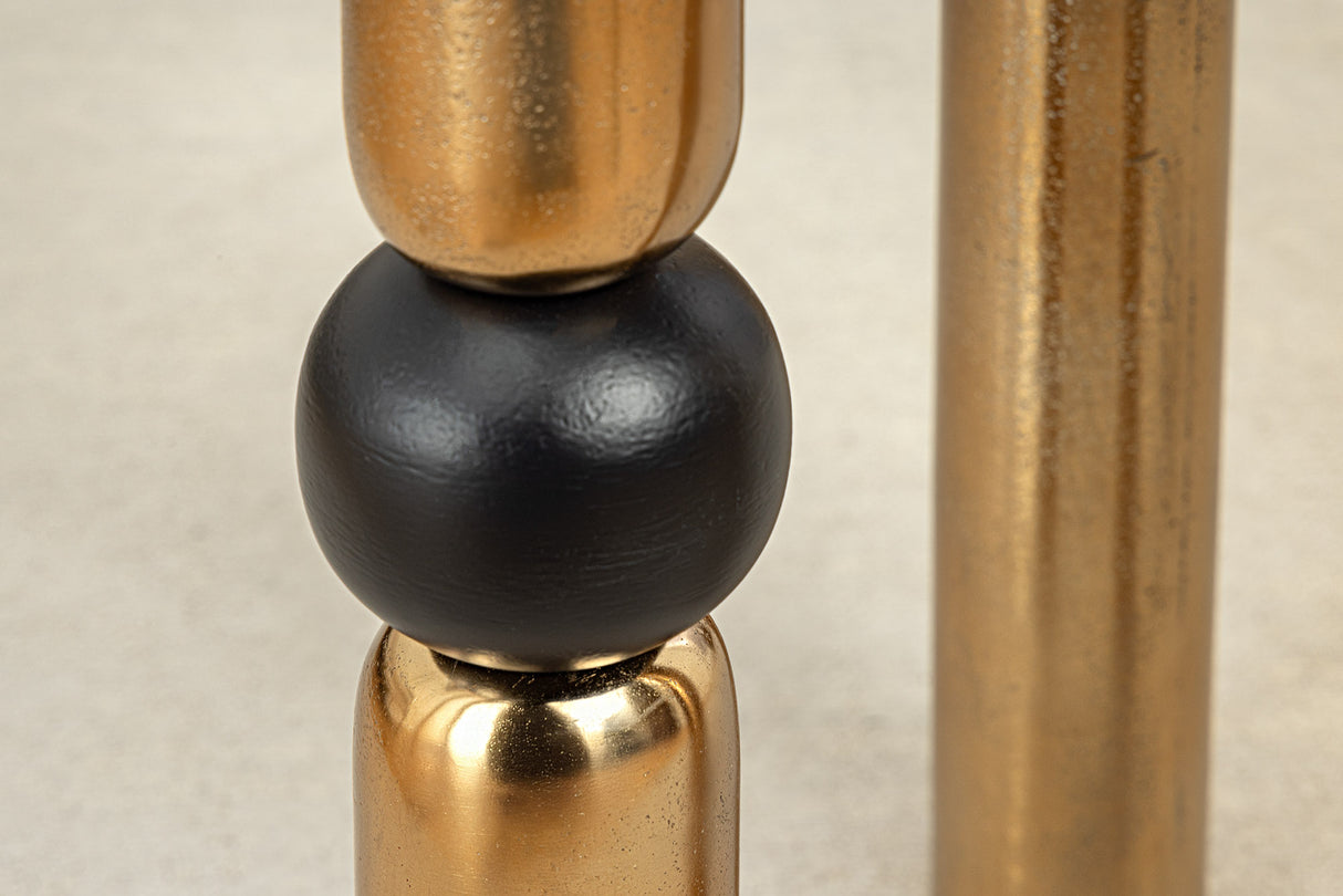 Beistelltisch ABSTRACT 55cm mit schwarzem Bullet Gold