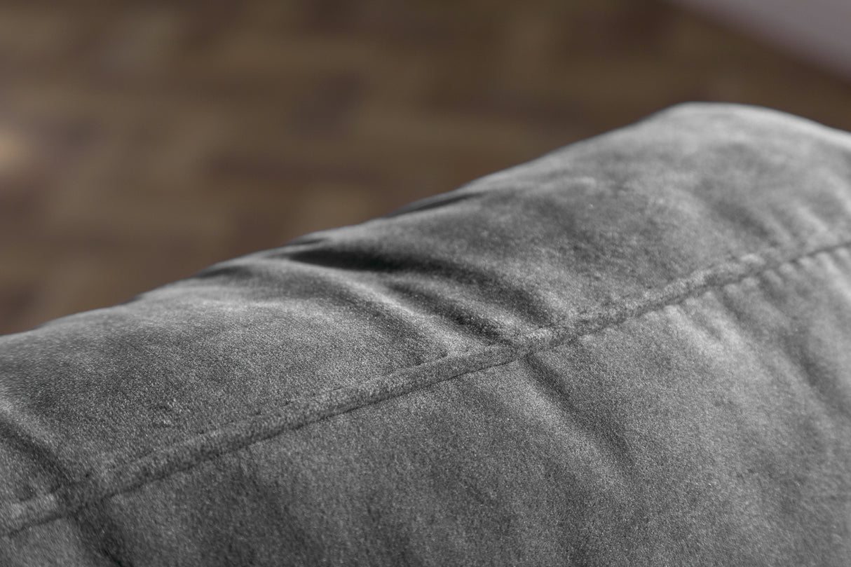 Sofa COZY VELVET 220cm 3-seater velvet grey