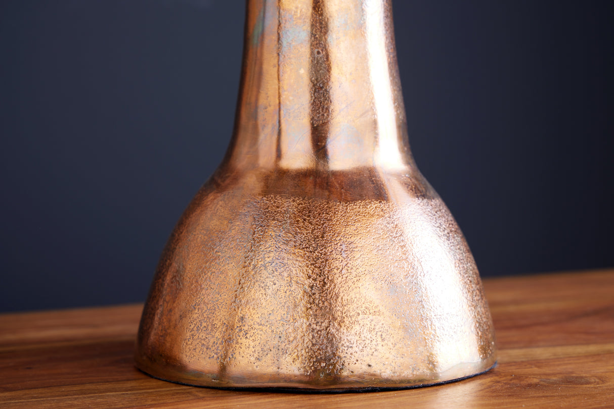 Decoration vase FACE 50cm antique copper