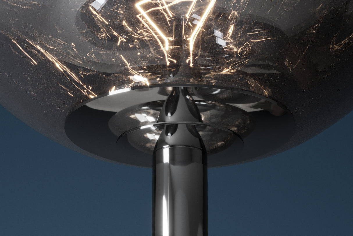 Stehleuchte LIQUID DIAMOND 170cm 7 Glasschirme grau Rauchoptik