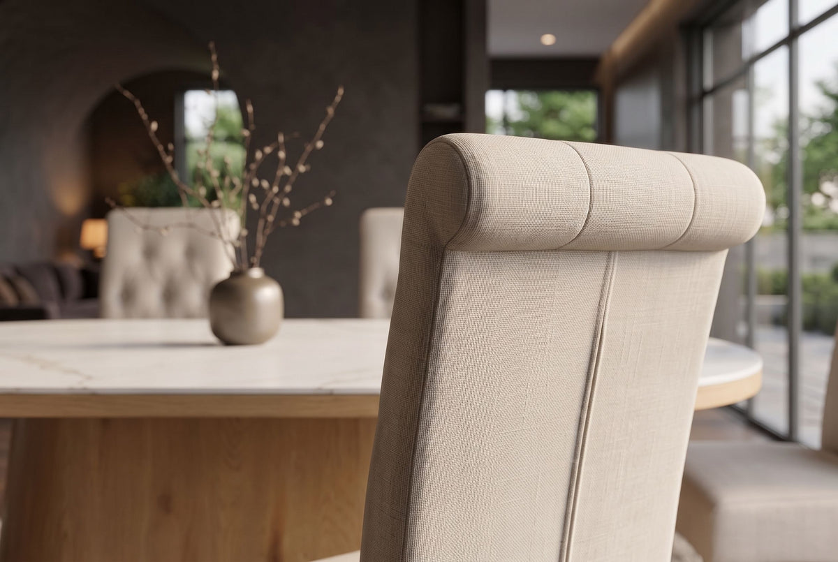 Sessel CASA mit Nackenkissen Flachgewebe beige