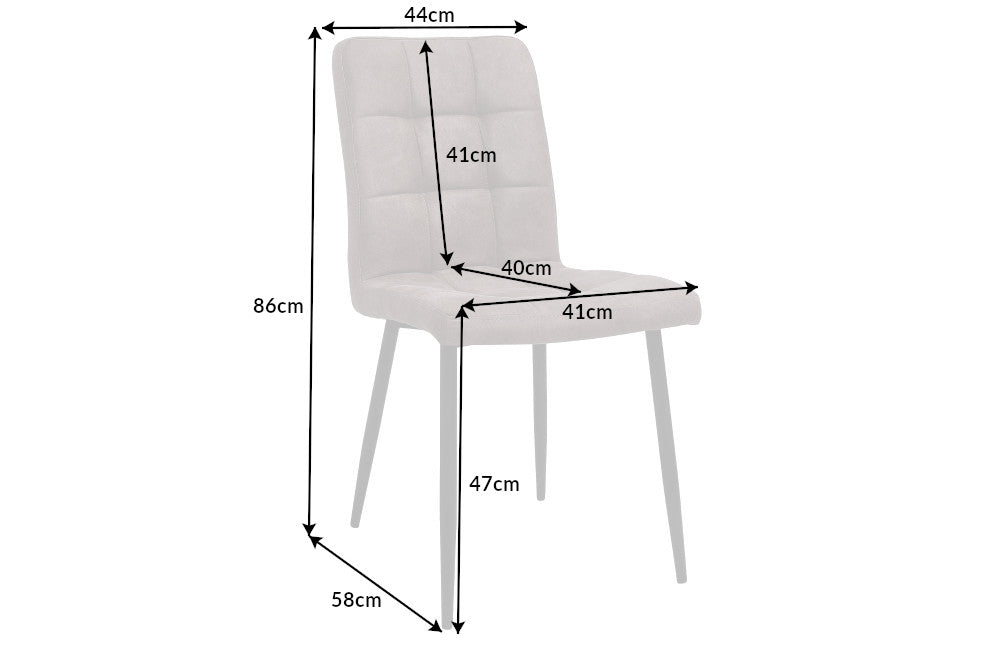 Stuhl MODENA Mikrofaser antik taupe