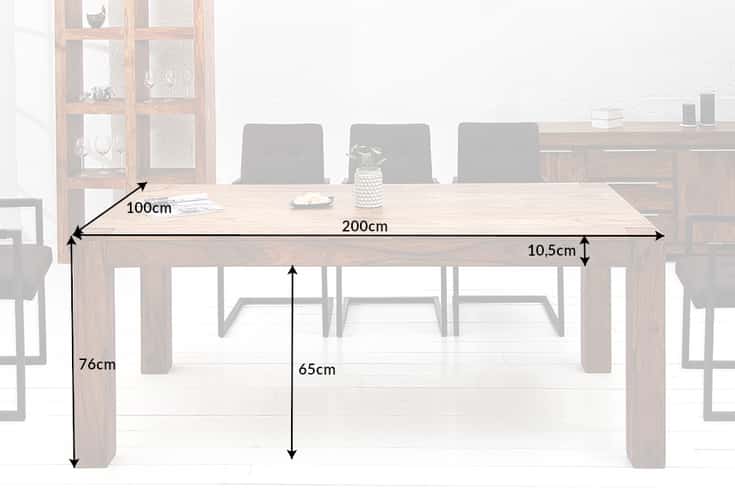 Esstisch MAKASSAR 200cm Sheesham-Holz