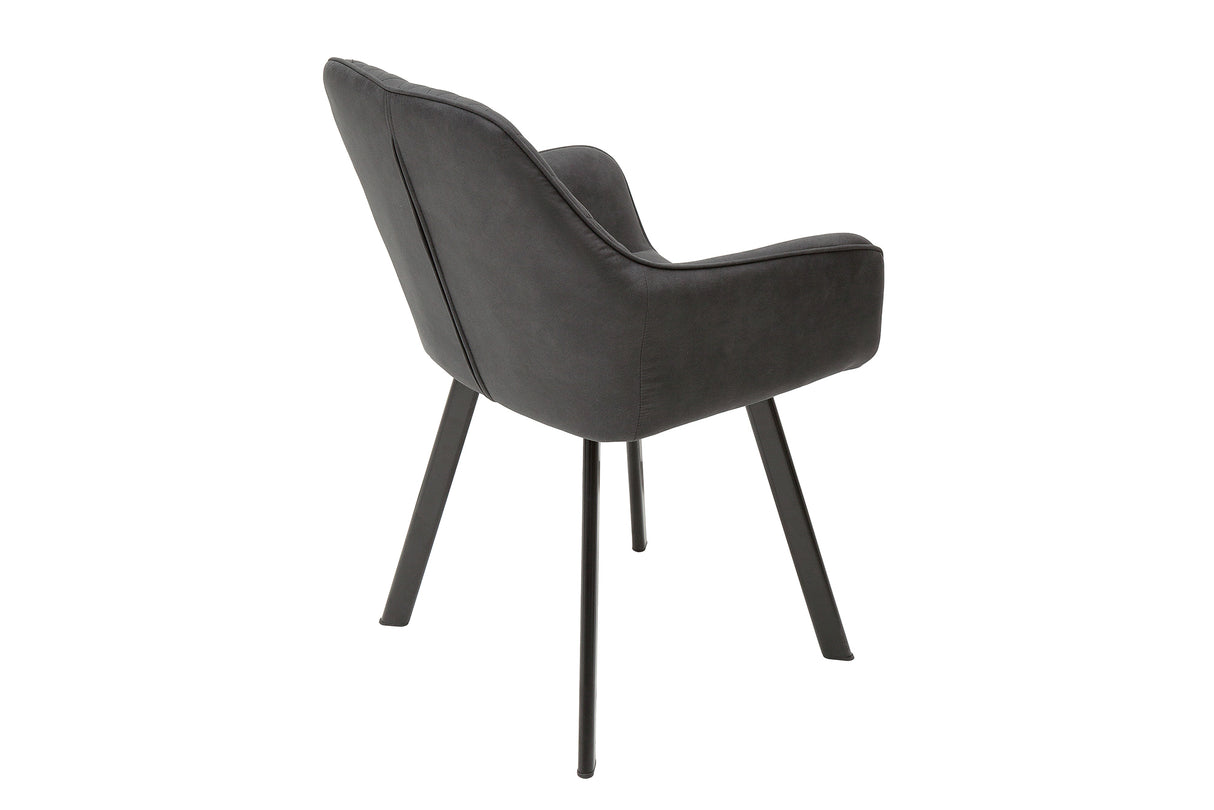 Chair PALERMO with armrests microfibre anthracite