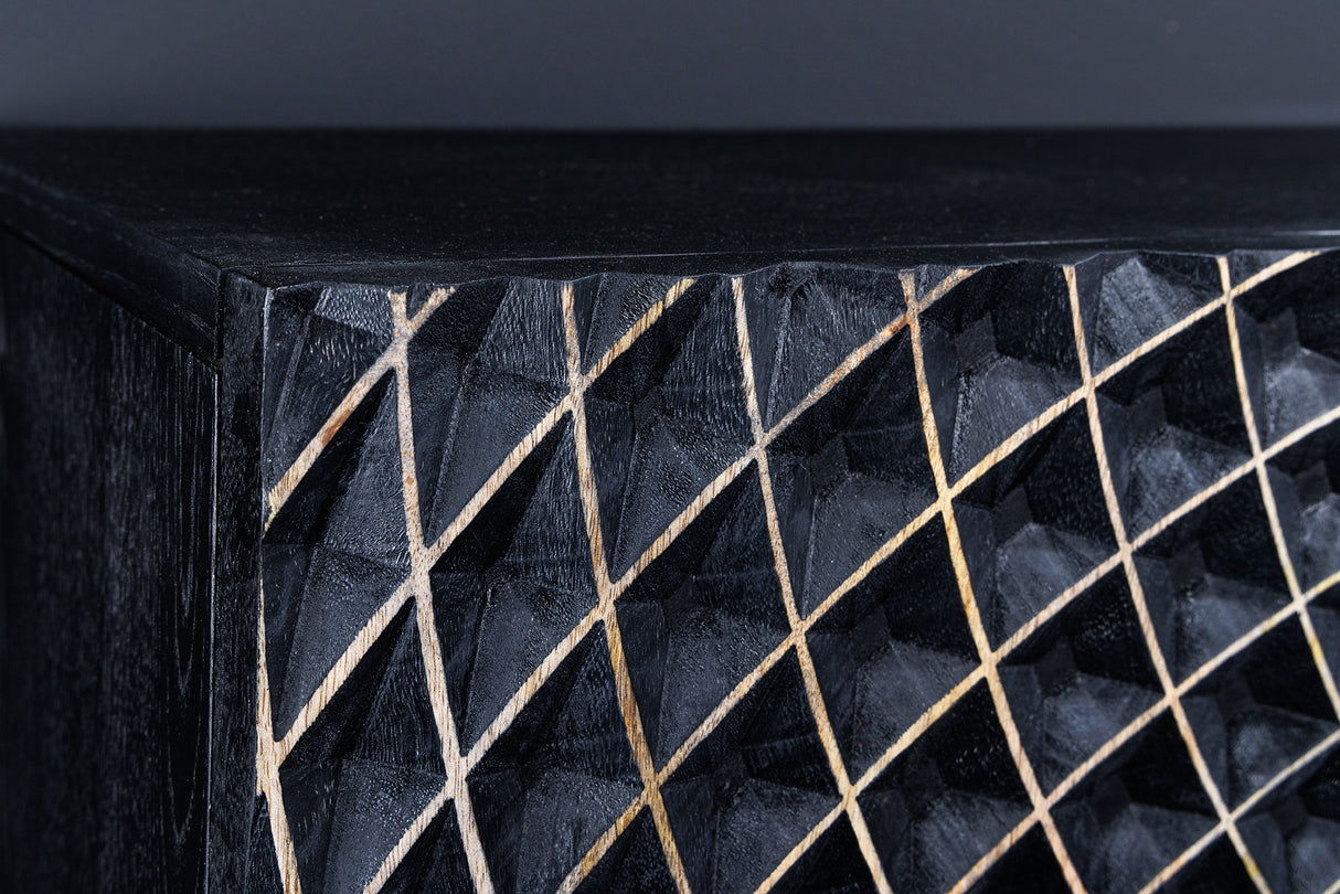Sideboard ILLUSION 180cm 3D mango black