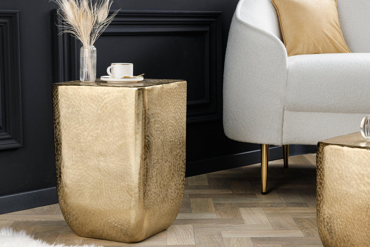 Beistelltisch UNIT 45cm Hammerschlageffekt gold
